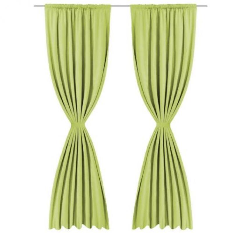 vidaXL Gordijnen verduisterend dubbellaags 140x245 cm groen