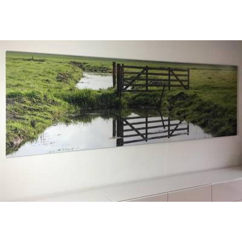 Foto verlijmd achter acrylaat 110x250 cm