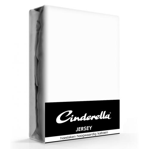 Cinderella Jersey Hoeslaken White-90 x 210/220 cm