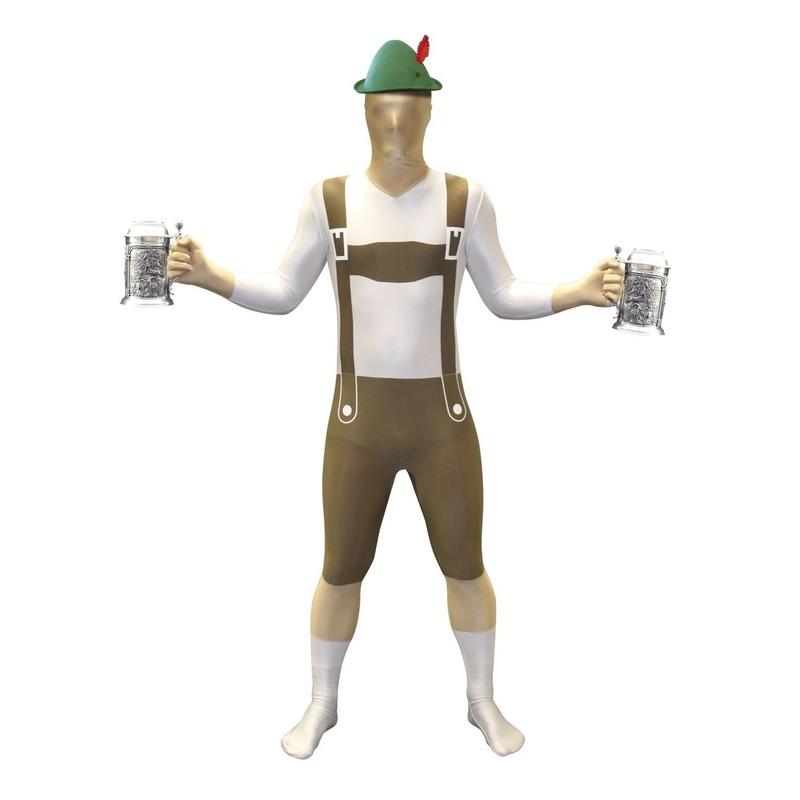 Morphsuit met lederhosen opdruk
